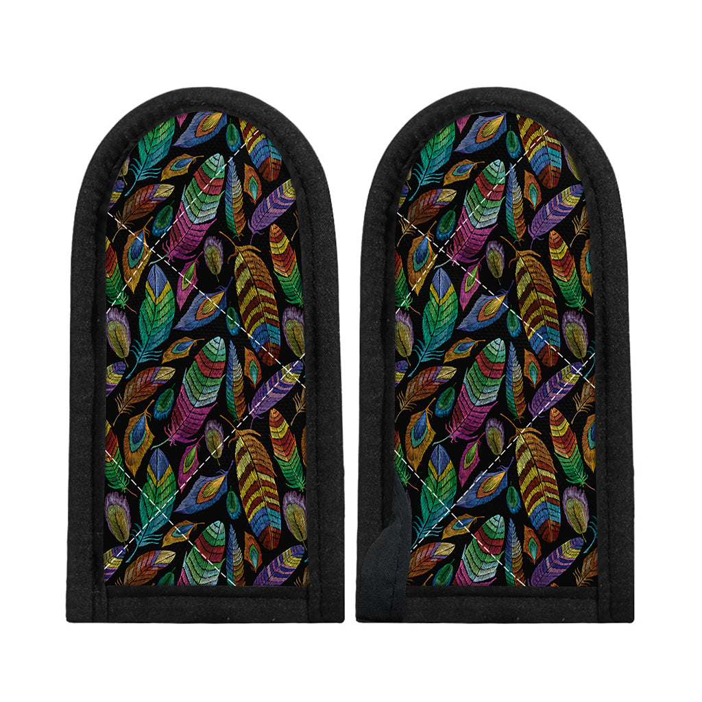 Bohemian Feather Pattern Print Skillet Handle Cover