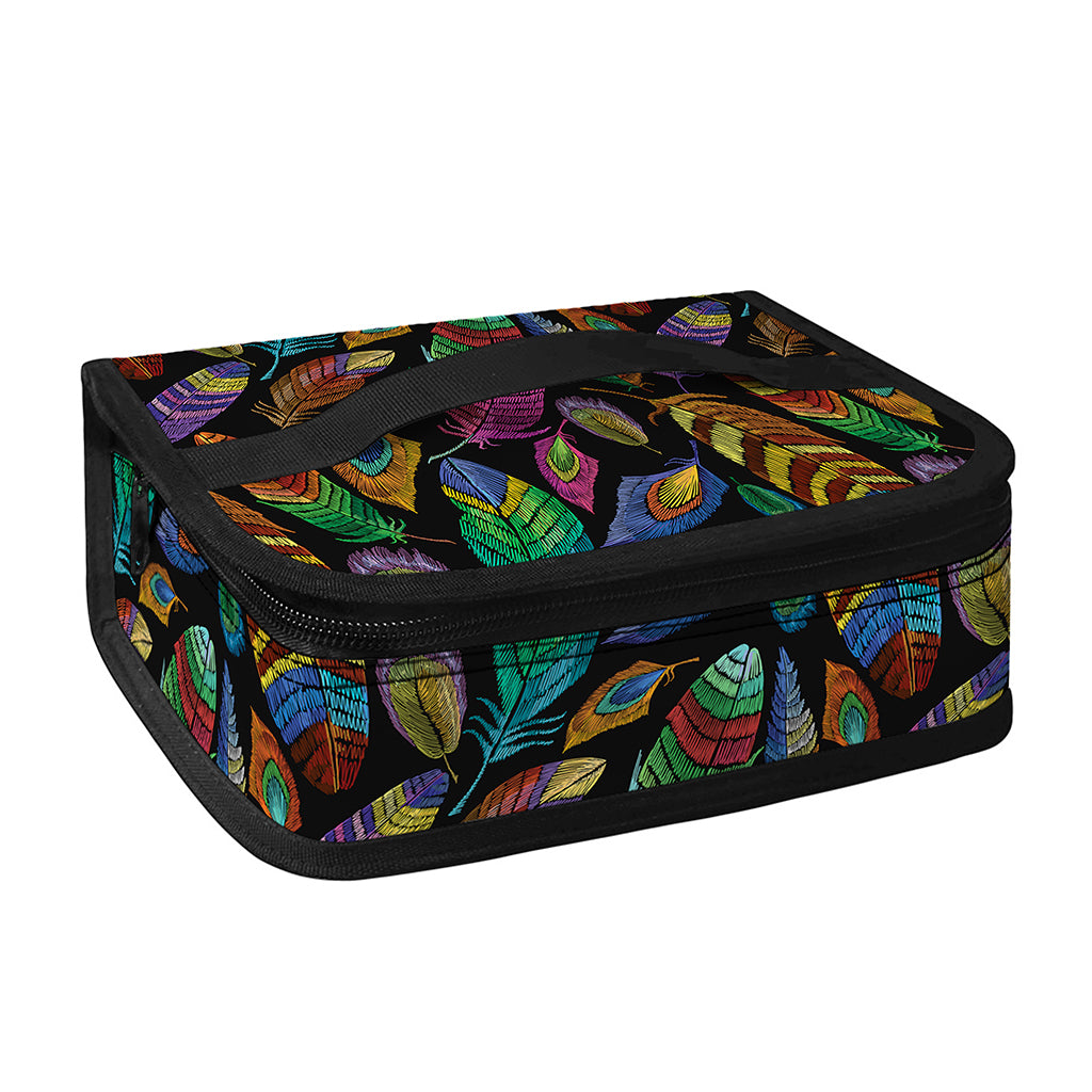 Bohemian Feather Pattern Print Small Lunch Bag