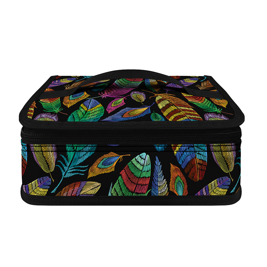 Bohemian Feather Pattern Print Small Lunch Bag