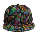 Bohemian Feather Pattern Print Snapback Cap