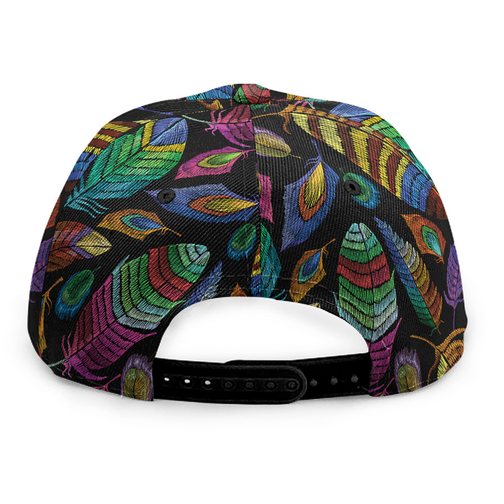 Bohemian Feather Pattern Print Snapback Cap