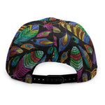 Bohemian Feather Pattern Print Snapback Cap