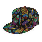 Bohemian Feather Pattern Print Snapback Cap