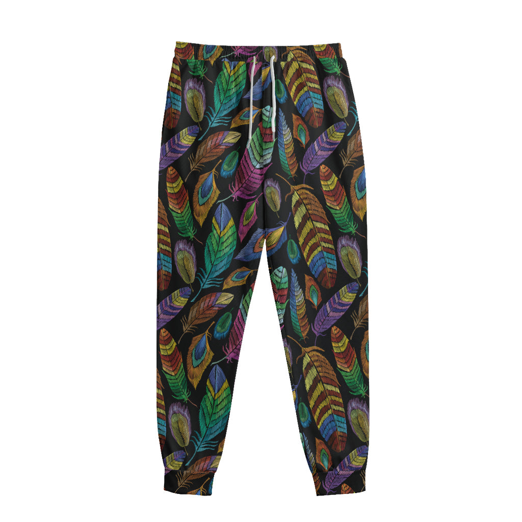 Bohemian Feather Pattern Print Sweatpants