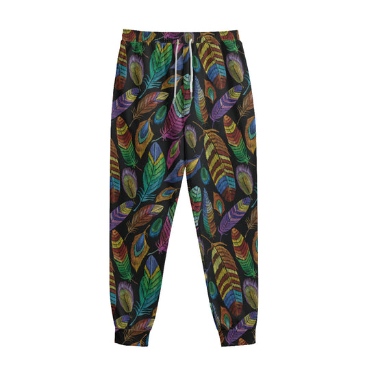 Bohemian Feather Pattern Print Sweatpants