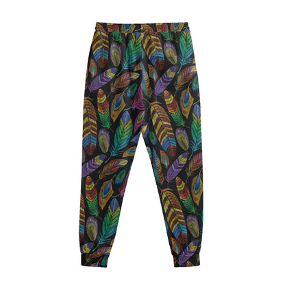 Bohemian Feather Pattern Print Sweatpants