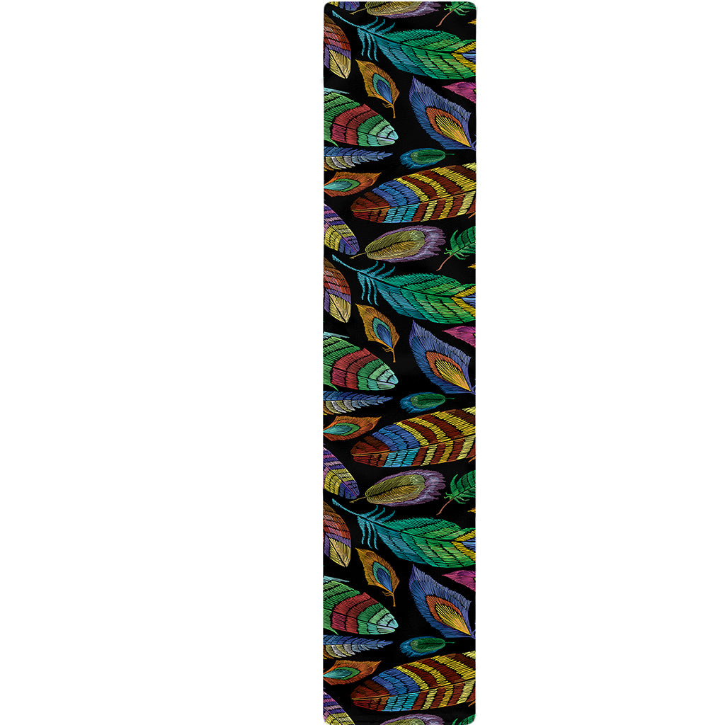 Bohemian Feather Pattern Print Table Runner