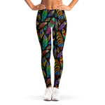 Bohemian Feather Pattern Print Women's Leggings