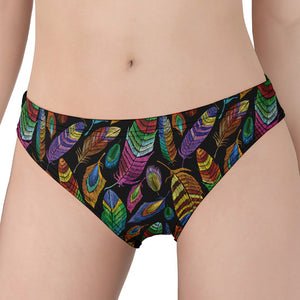 Bohemian Feather Pattern Print Women's Panties