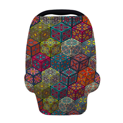 Bohemian Indian Box Pattern Print Baby Seat Cover