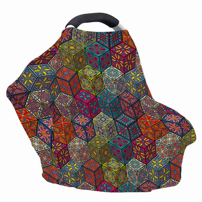 Bohemian Indian Box Pattern Print Baby Seat Cover