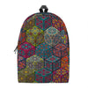 Bohemian Indian Box Pattern Print Backpack