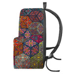 Bohemian Indian Box Pattern Print Backpack