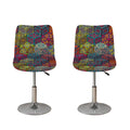 Bohemian Indian Box Pattern Print Bar Stool Covers