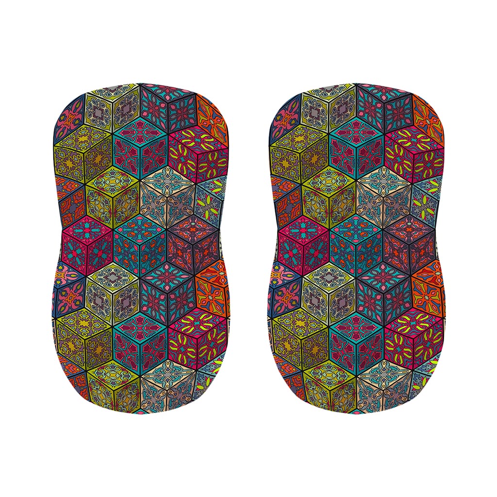 Bohemian Indian Box Pattern Print Bar Stool Covers