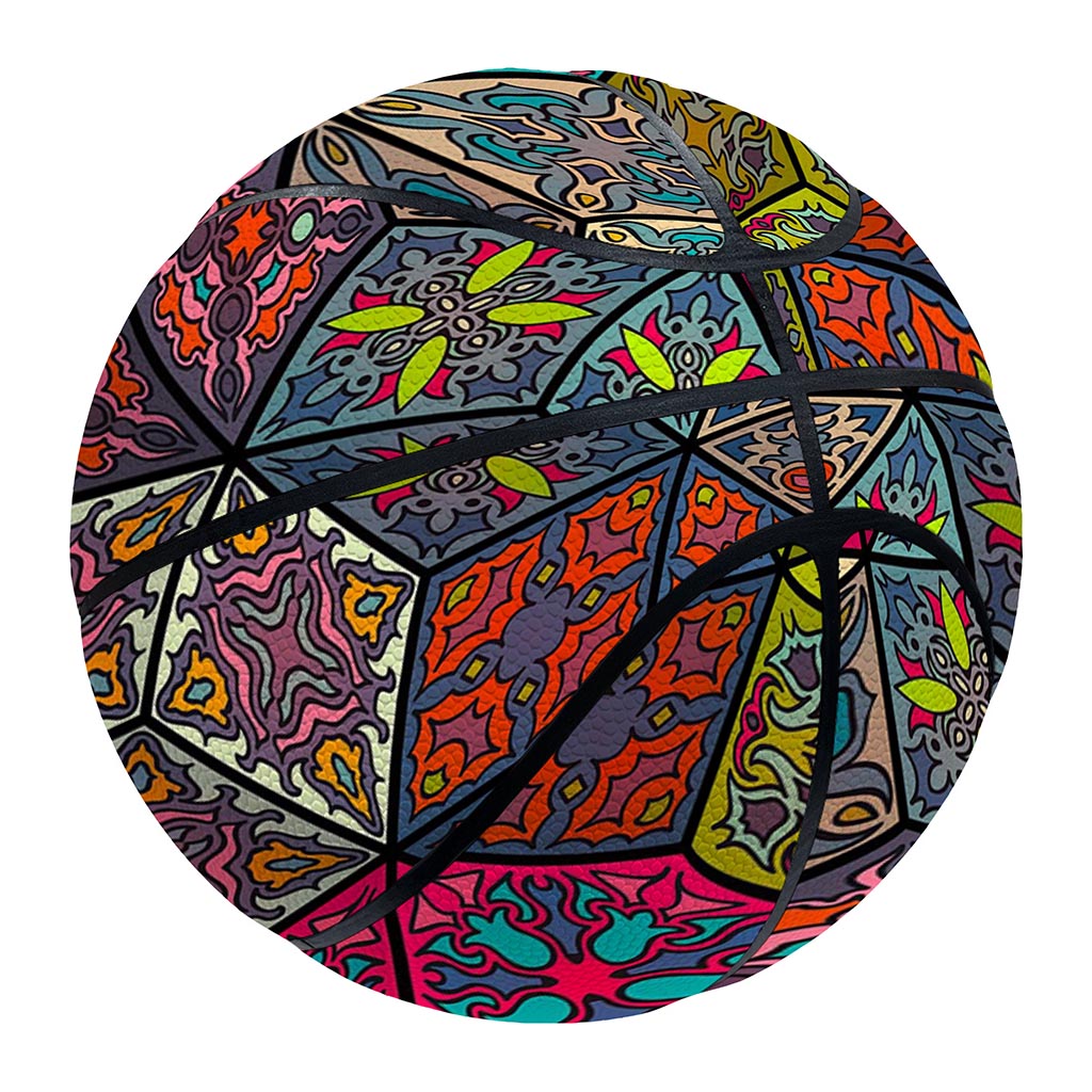 Bohemian Indian Box Pattern Print Basketball