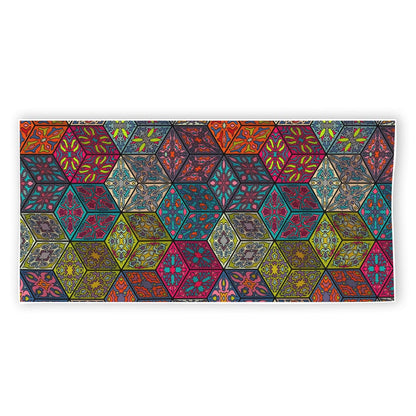 Bohemian Indian Box Pattern Print Beach Towel