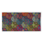 Bohemian Indian Box Pattern Print Beach Towel