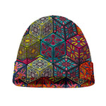 Bohemian Indian Box Pattern Print Beanie