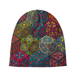 Bohemian Indian Box Pattern Print Beanie