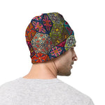 Bohemian Indian Box Pattern Print Beanie