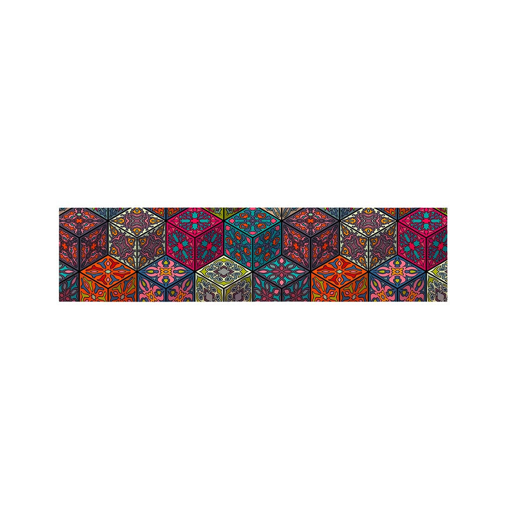 Bohemian Indian Box Pattern Print Bed Runner