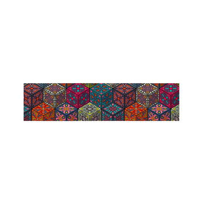 Bohemian Indian Box Pattern Print Bed Runner