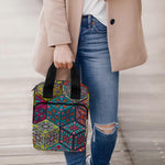 Bohemian Indian Box Pattern Print Bible Tote Bag