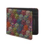 Bohemian Indian Box Pattern Print Bifold Wallet