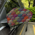 Bohemian Indian Box Pattern Print Car Side Mirror Covers