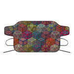 Bohemian Indian Box Pattern Print Car Windshield Snow Cover