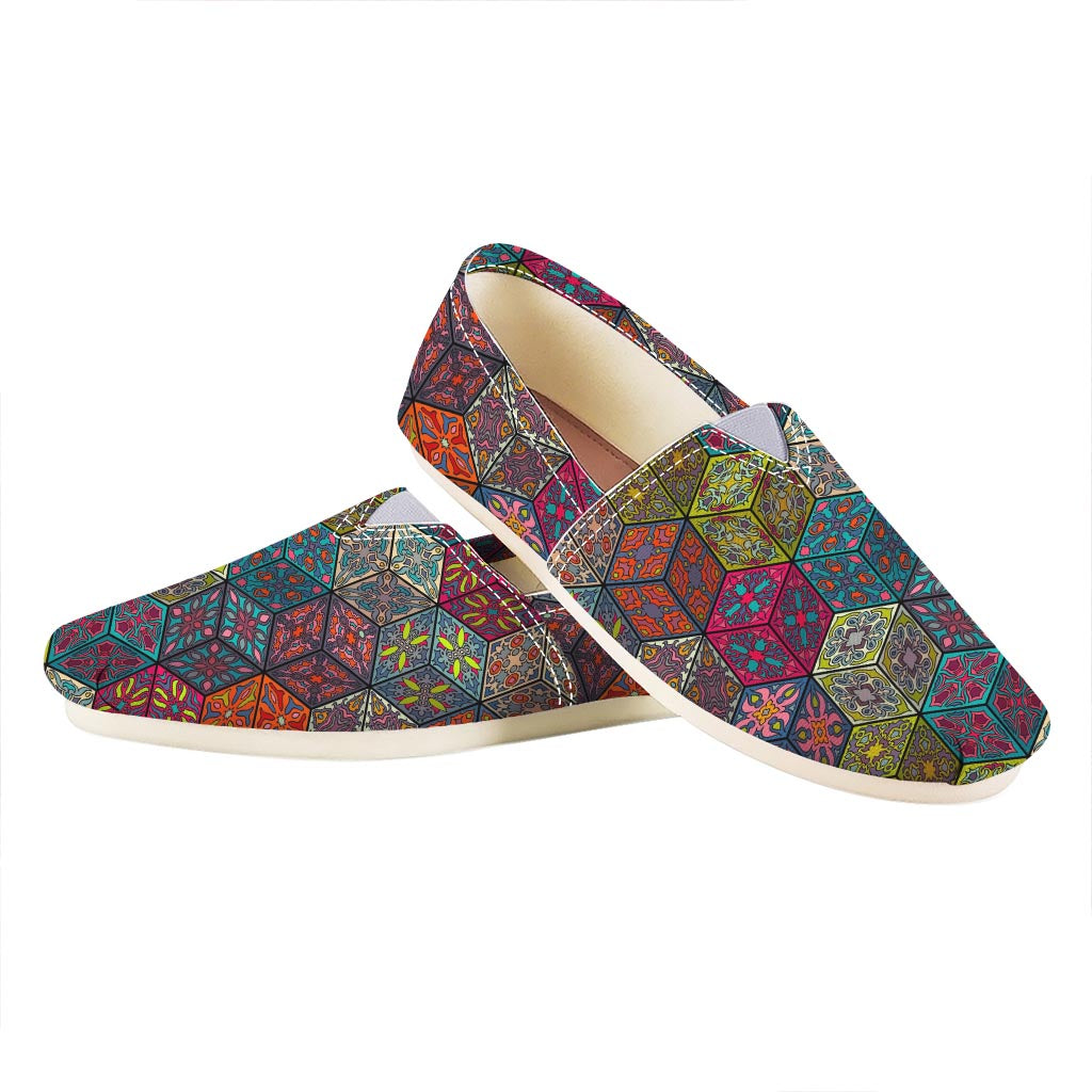 Bohemian Indian Box Pattern Print Casual Shoes