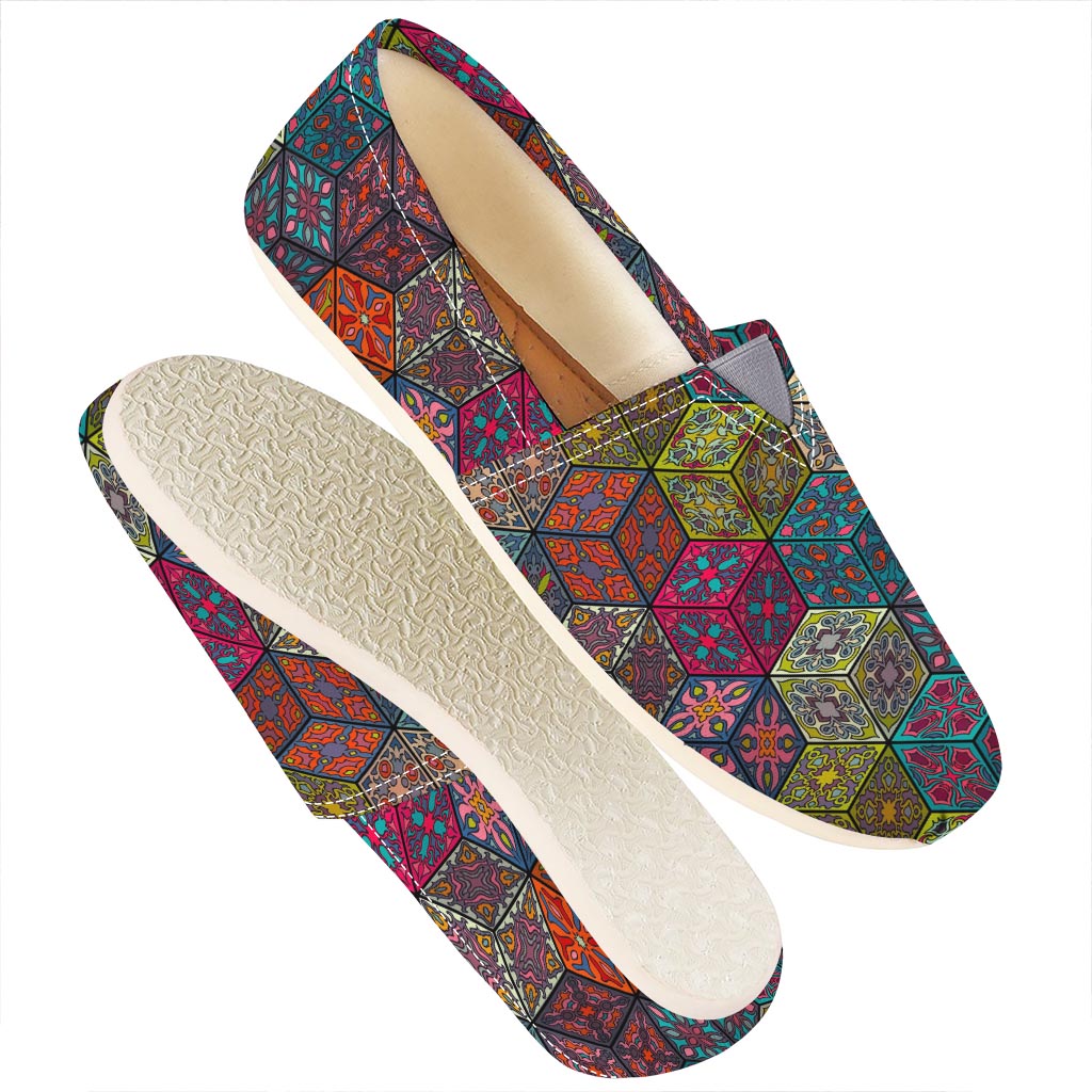 Bohemian Indian Box Pattern Print Casual Shoes