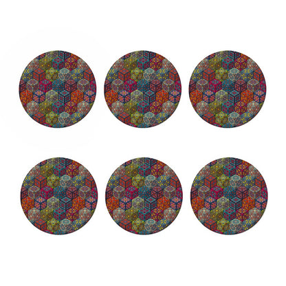 Bohemian Indian Box Pattern Print Coaster Set