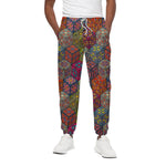 Bohemian Indian Box Pattern Print Cotton Pants