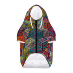 Bohemian Indian Box Pattern Print Dog Zip Up Hoodie