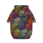 Bohemian Indian Box Pattern Print Dog Zip Up Hoodie