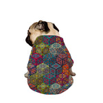 Bohemian Indian Box Pattern Print Dog Zip Up Jacket