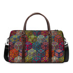 Bohemian Indian Box Pattern Print Duffle Bag