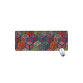 Bohemian Indian Box Pattern Print Extended Mouse Pad