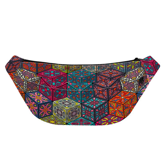 Bohemian Indian Box Pattern Print Fanny Pack