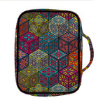 Bohemian Indian Box Pattern Print Front Pocket Bible Bag