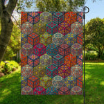 Bohemian Indian Box Pattern Print Garden Flag