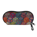 Bohemian Indian Box Pattern Print Glasses Case