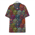 Bohemian Indian Box Pattern Print Hawaiian Shirt