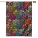 Bohemian Indian Box Pattern Print House Flag