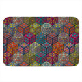 Bohemian Indian Box Pattern Print Indoor Door Mat