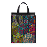 Bohemian Indian Box Pattern Print Insulated Lunch Tote