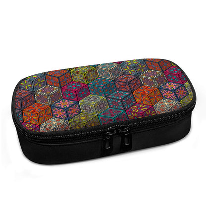 Bohemian Indian Box Pattern Print Insulin Cooler Travel Case