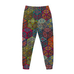 Bohemian Indian Box Pattern Print Jogger Pants